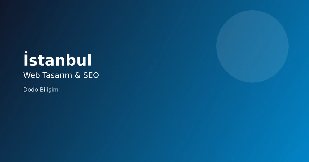 Üsküdar web tasarım, SEO ve kurumsal web sitesi hizmetleri